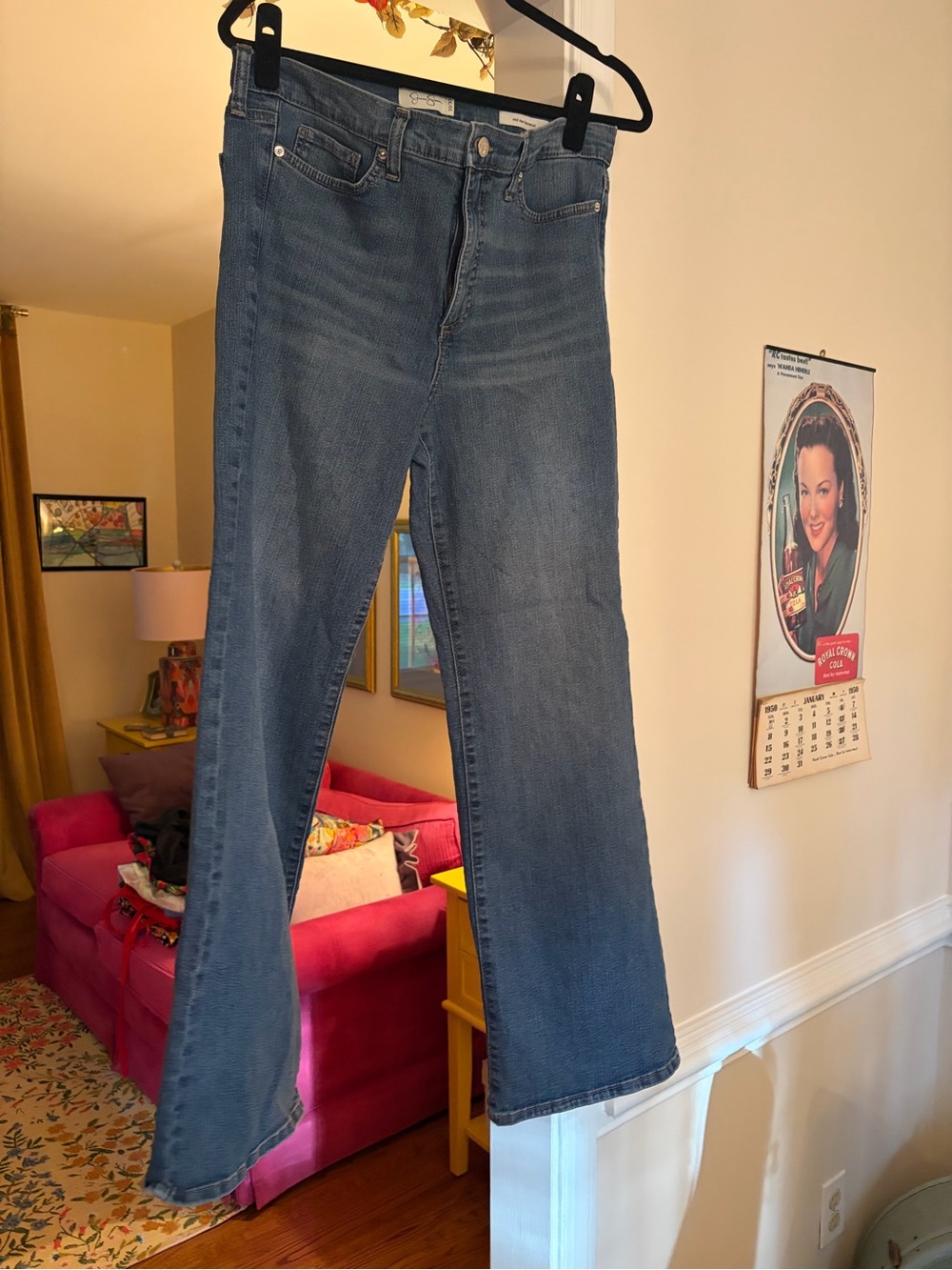 Jessica Simpson mid rise boot cut Women's Blue Denim Jeans size 10/30 EUC